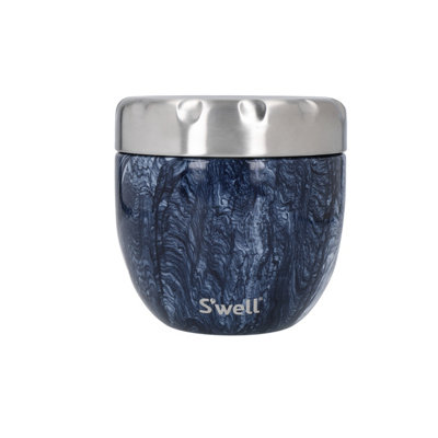 Swell Azurite Marble Eats 2-In-1 Food Bowl Blue