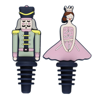 B&Q -  The Nutcracker Collection 2-Piece Bottle Stopper Set