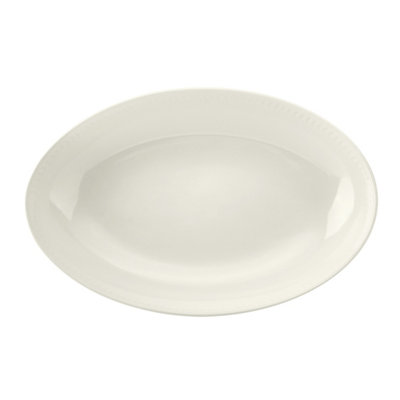 Mikasa Cranborne White Stoneware Oval Serving Bowl 30.5Cm Gift Boxed from B&Q