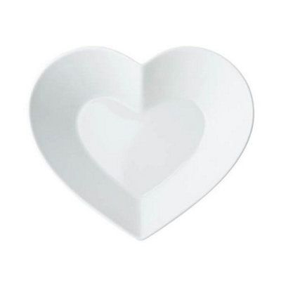 Mikasa White Chalk 21Cm Heart Serving Bowl Large