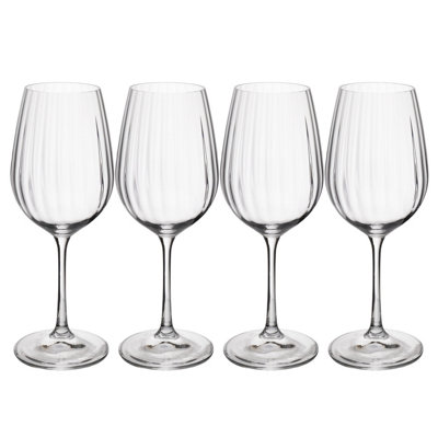 Mikasa Treviso Crystal Wine Glasses, Set Of 4, 350Ml White
