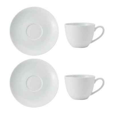 Mikasa Chalk Set Of 2 Cappuccino Cups & Saucers from B&Q