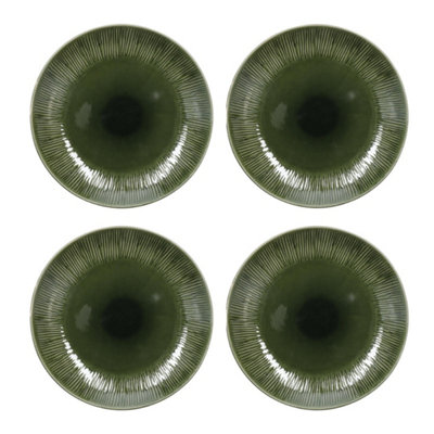 Mikasa Jardin Stoneware Dinner PlatesSet Of 427CmGreen from B&Q