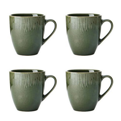 Mikasa Jardin Set Of 4 420Ml Mugs Green