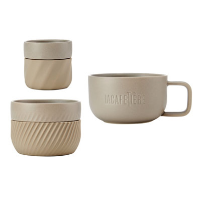 La Cafetière Cream 3Pc, Family Mug Set, 380Ml, 200Ml And 100Ml, Almond - Porcelain - Mug - Image 8