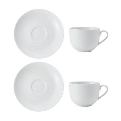 Mikasa Chalk Set Of 2 220Ml Teacups & Saucers from B&Q
