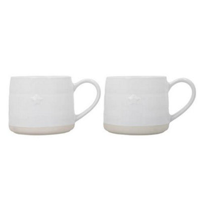 Mikasa Unisex White Farmhouse Star Stoneware Mugs, Set Of 2, 380Ml, - Image 6