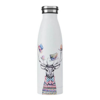 Mikasa Tipperleyhill Stag Double-Walled 500Ml Stainless Steel Water Bottle from B&Q