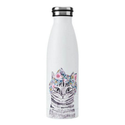 Mikasa White X Tipperleyhill Cat Double-Walled Stainless Steel Water Bottle, 500Ml - Stainless Steel - Water Bottle - Image 5