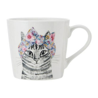 Mikasa Tipperleyhill Cat Print Porcelain Mug, 380ml - Image 5