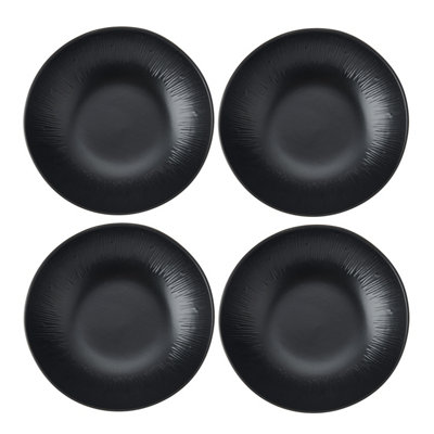 Mikasa Jardin Midnight 4-Piece Stoneware Pasta Bowl SetBlack from B&Q