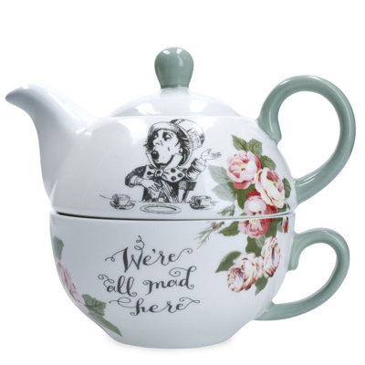 Mikasa And The V&a Alice In Wonderland Bone China 'tea For One' Teapot And Cup Set from B&Q