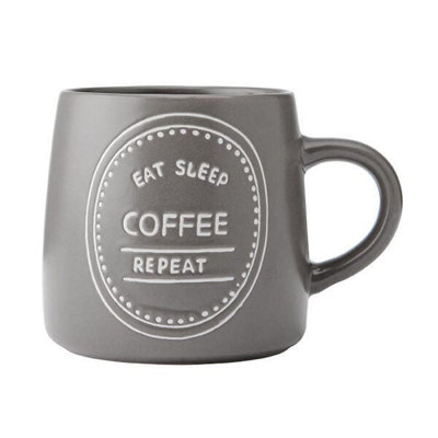 Mikasa Eat Sleep Coffee Repeat 400Ml Mug from B&Q