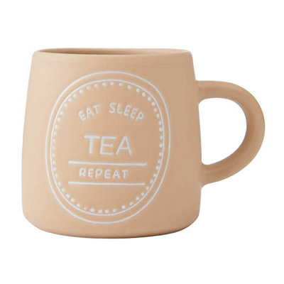 Mikasa Eat Sleep Tea Repeat 400Ml Mug from B&Q