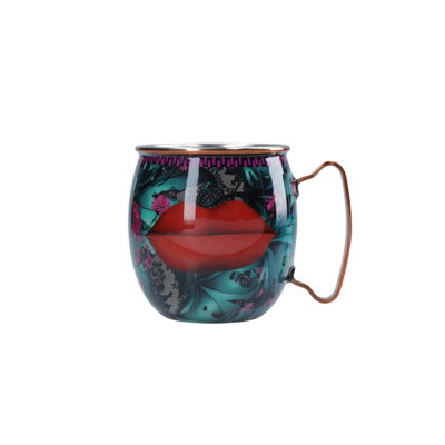 Mikasa X Sarah Arnett Stainless Steel Moscow Mule Mug450MlLip Print from B&Q