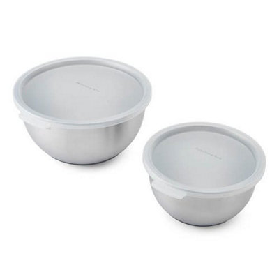 Kitchenaid Set Of 2 Stainless Steel Mixing Bowls from B&Q