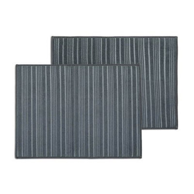 Kitchenaid Set Of 2 Drying Mats Charcoal Grey from B&Q