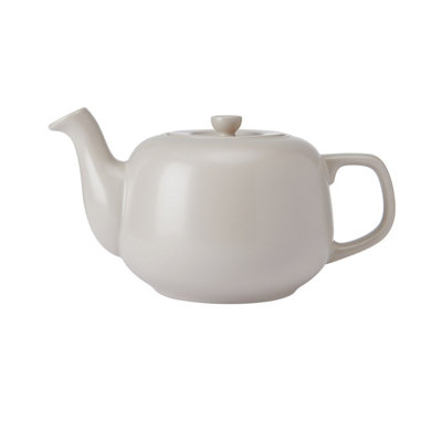 La Cafetière Classic 4 Cup Ceramic Teapot, 1.2L Latte Coloured Teapot With Non-Drip Spout And Comfortable Handle