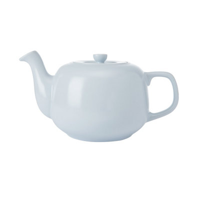 Rackhams Sky Blue/Blue Classic 4 Cup Ceramic Teapot, 1.2L Teapot, Non-Drip Spout - Stoneware - Teapot - Image 4