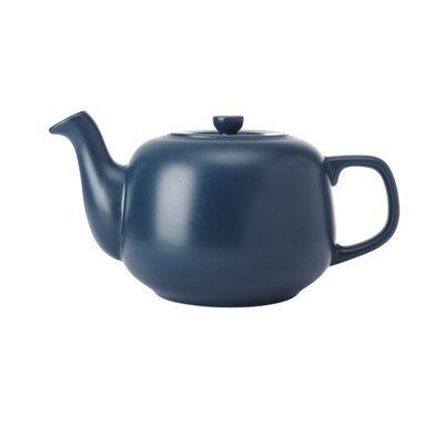 La Cafetière Classic 4 Cup Ceramic Teapot, 1.2L Navy Teapot With Non-Drip Spout And Comfortable Handle