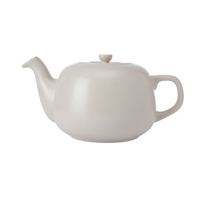 La Cafetière Classic 6 Cup Ceramic Teapot, 1.5L Large Latte Coloured Teapot With Non-Drip Spout And Comfortable Handle