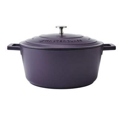 Rackhams Purple 5L Large Cast Aluminium Casserole Dish With Lid, 28Cm - Aluminium - Casserole Dish - Image 5
