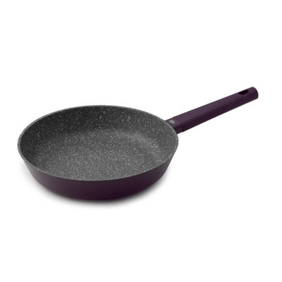 Masterclass 28Cm Cast Aluminium Frying Pan With Stainless Steel Induction BasePurple Non-Stick Lightweight Fry Pan from B&Q