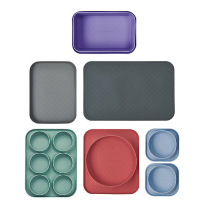 Masterclass Unisex Multicolor Silicone Seven Piece Baking & Roasting Set, Gift Boxed Size 7 - Image 4