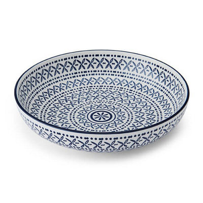 B&Q -  Blue Mediterranean 21Cm Coupe Bowl