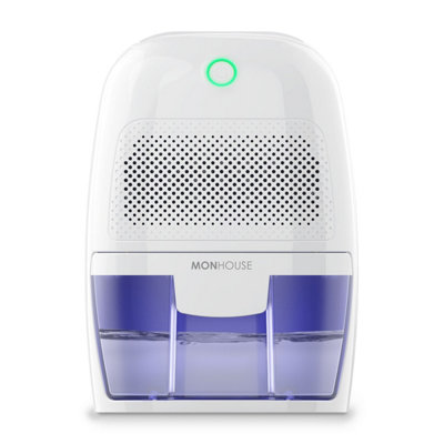 B&Q -  Dehumidifier 600Ml PortableCompact And Quiet Moisture AbsorberMini Electric Mould Remover For HomeWhite/purple