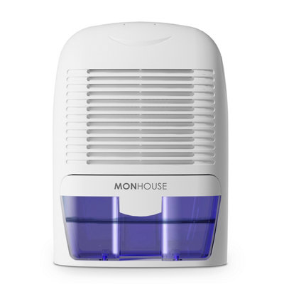 B&Q -  Dehumidifier 1500Ml PortableCompact And Quiet Moisture AbsorberMini Electric Mould Remover For Home -White/purple