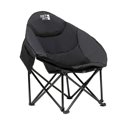 B&Q -  Get Fit Moon Camping ChairPortable Outdoor Premium Folding Chair With PocketCup Holder & Carry BagWeight Capacity Of 130Kg