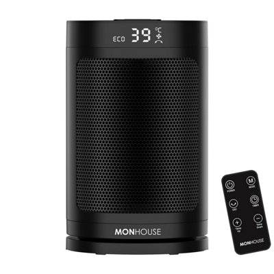 Monhouse Portable Electric Space HeaterEnergy Efficient Ptc Ceramic Heater120 Degree OscillationRemote Control1-12Hr Timer from B&Q