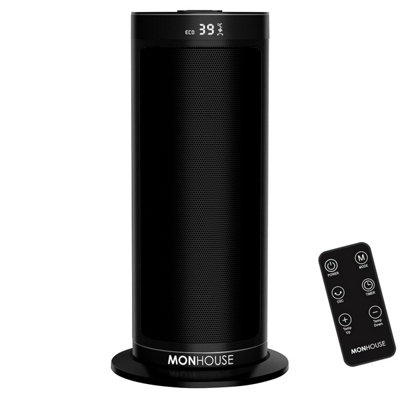 Monhouse Portable Electric Space HeaterEnergy Efficient Ptc Ceramic Heater120 Degree OscillationRemote Control1-12Hr Timer from B&Q