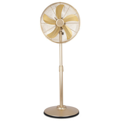 Air Pro 16'' Pedestal Fan Adjustable Height Standing Fan Wide-Angled OscillationPowerful Airflow For Instant Cooling4 Speeds from B&Q