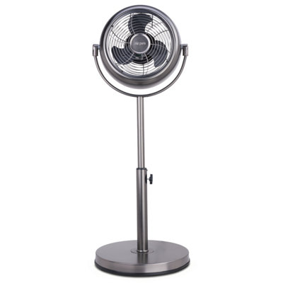 Air Pro 8'' Pedestal Fan Retro Style Fan Adjustable Height And OscillationPowerful Airflow For Instant Cooling3 Speeds from B&Q