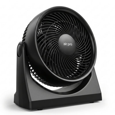 B&Q -  10'' Desk Fan Turbo Air Circulator 3 Speeds Quiet Airflow