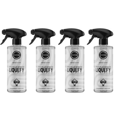  - Infinity Wax Liquefy Tar & Glue Remover Adhesive Cleaner 500Ml Pack X4 Bottles