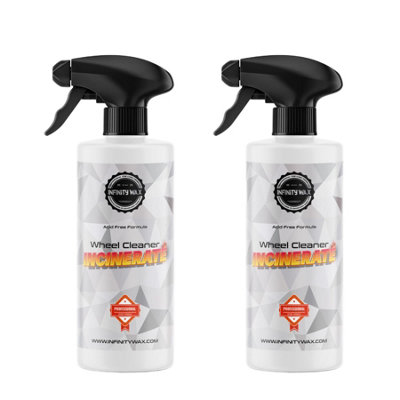  - Infinity Wax Incinerate Wheel Cleaner Add Free Formula Valeting 500Ml X2 Bottles