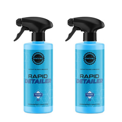  - Infinity Wax Rapid Detailer Instant Gloss & Beading Valet Blue 500Ml X2 Bottles