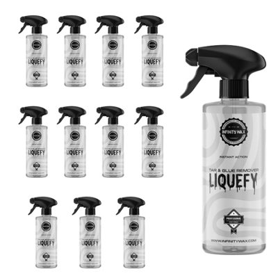  - Infinity Wax Liquefy Tar & Glue Remover Adhesive Cleaner 500Ml Pack X12 Bottles