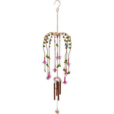 Something Different Fuchsia Wind Chime Multicolour (One Size) from B&Q