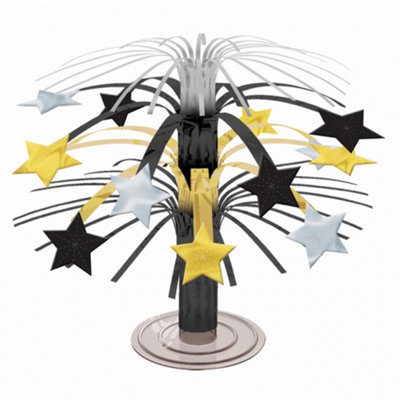  - Amscan Hollywood Stars Cascade Centrepiece Black/gold/silver (19Cm)