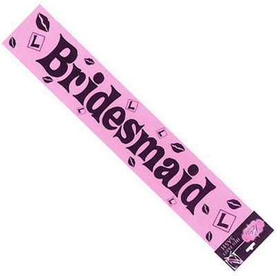 Eurowrap Ladies Night Hen Party Bridesmaid Sash Pink (One Size) from B&Q