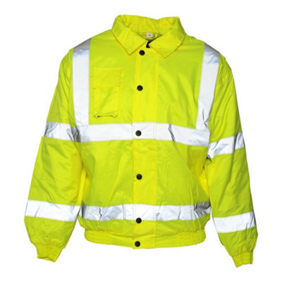 Absolute Apparel Mens Hi Viz Bomber Jacket from B&Q