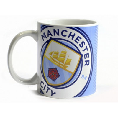 Manchester City Fc Halftone 0.3Kg Boxed Mug Blue/white (One Size) from B&Q