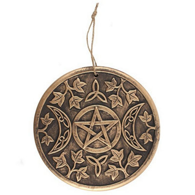 Lisa Parker Unisex Copper Something Different Triple Moon Terracotta Plaque In - Image 3