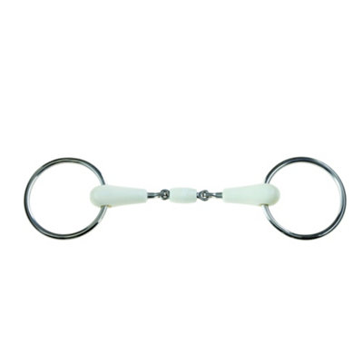 Korsteel Flexi Loose Ring Oval Link Snaffle Bit Ivory (5.5In) from B&Q