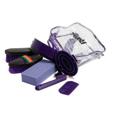 B&Q Roma 7 Piece Backpack Grooming Kit (One Size) Purple