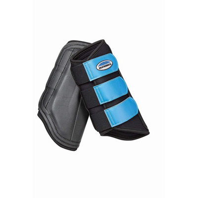 Weatherbeeta Single Lock Brushing Boots Black/royal Blue (Warmblood) from B&Q